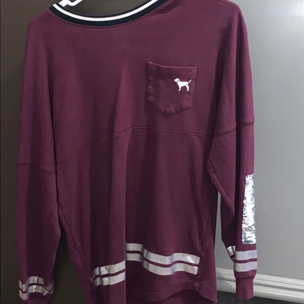 pink (victoria’s secret) long sleeve shirt